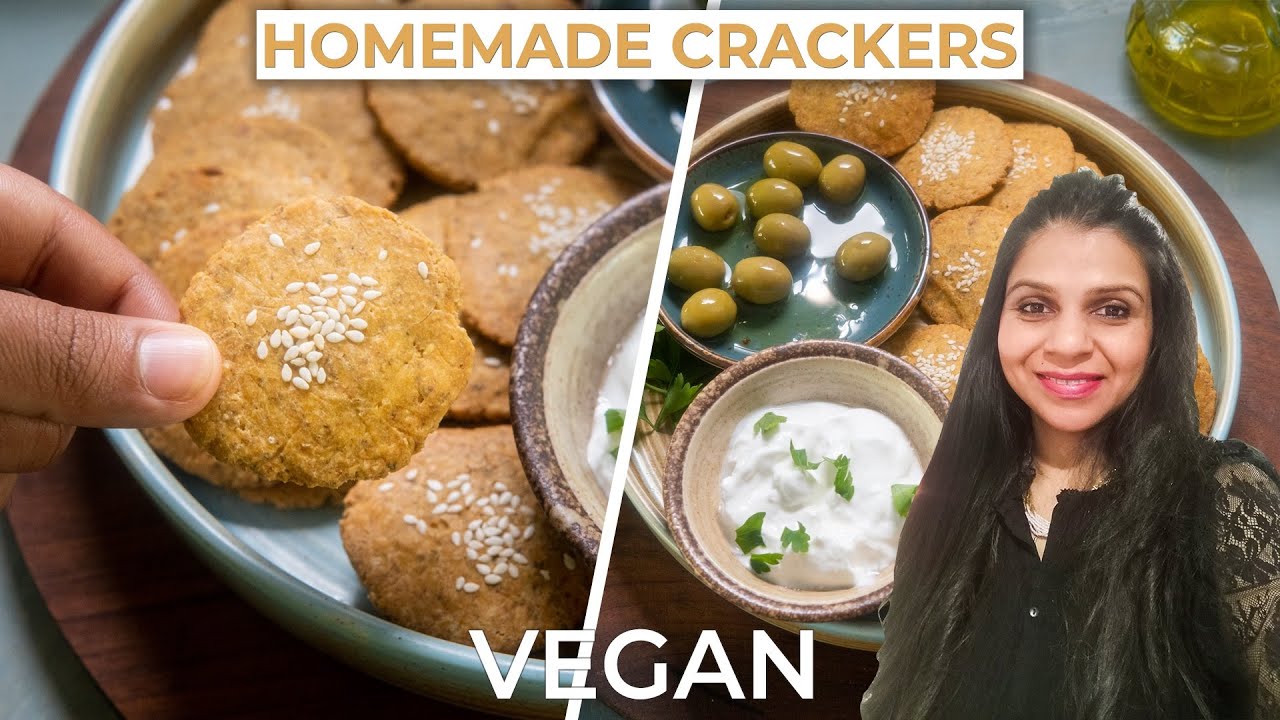 Cracker Recipe 😋 (Protein Crackers) I Gluten Free Vegan Crackers and Snacks