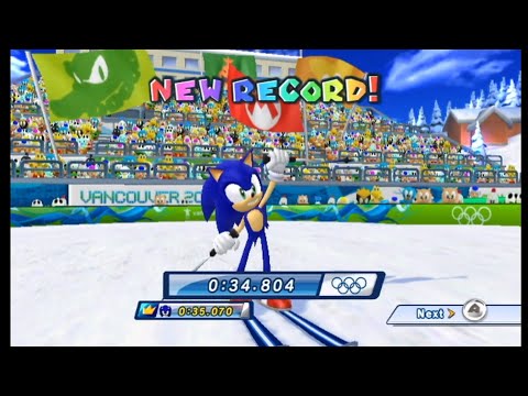 34.804 sec (PB) Alpine Giant Slalom (Sonic) Mario & Sonic at the Olympic Winter Games Vancouver 2010