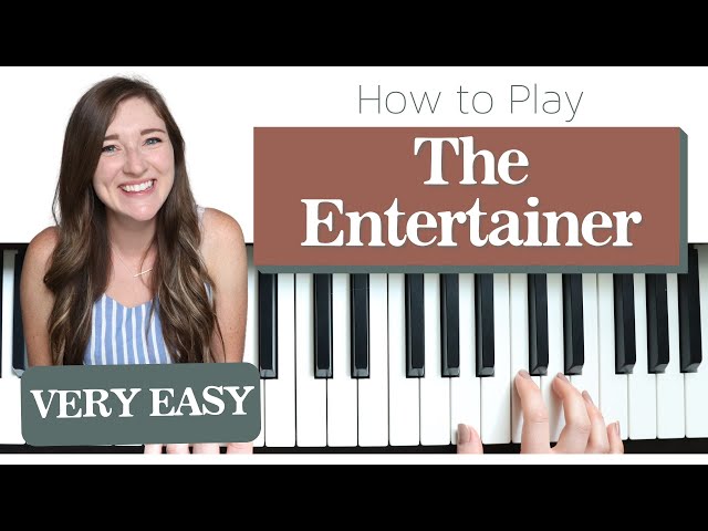 THE ENTERTAINER Easy Piano Tutorial // Learn how to play an easy RAGTIME song for piano beginners! class=