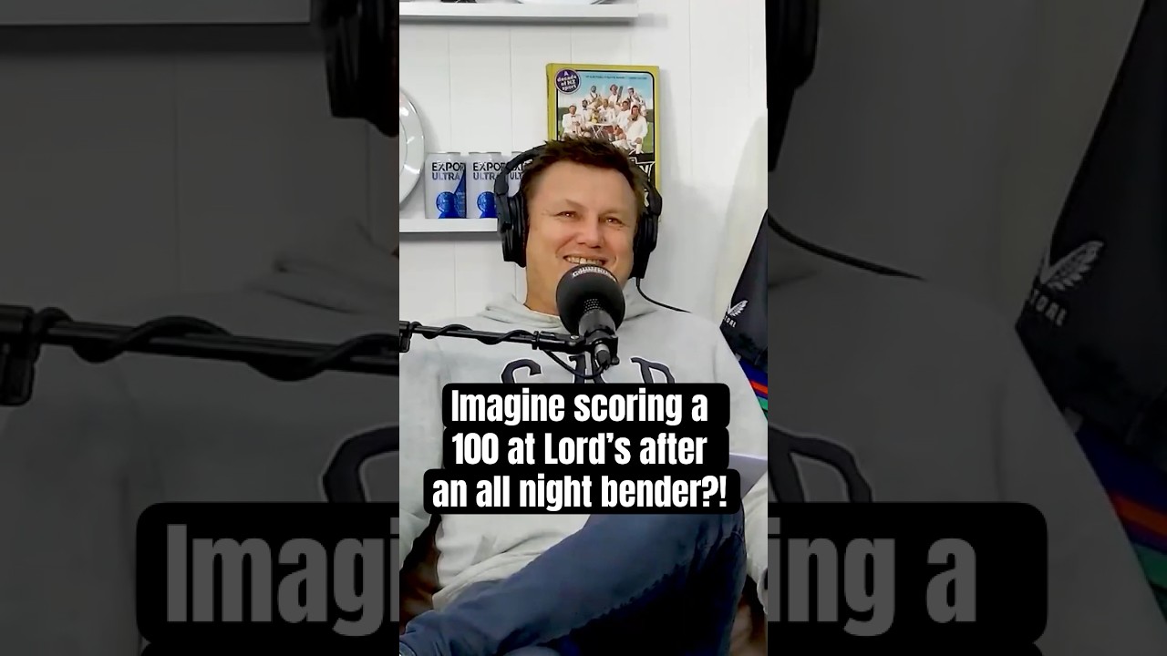Scoring a Century at Lord's after an all-night bender!