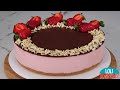 TARTA SIN HORNO DE FRESA Y CHOCOLATE EN SOLO 15 MINUTOS - FÁCIL Y ECONOMICA - Loli Domínguez