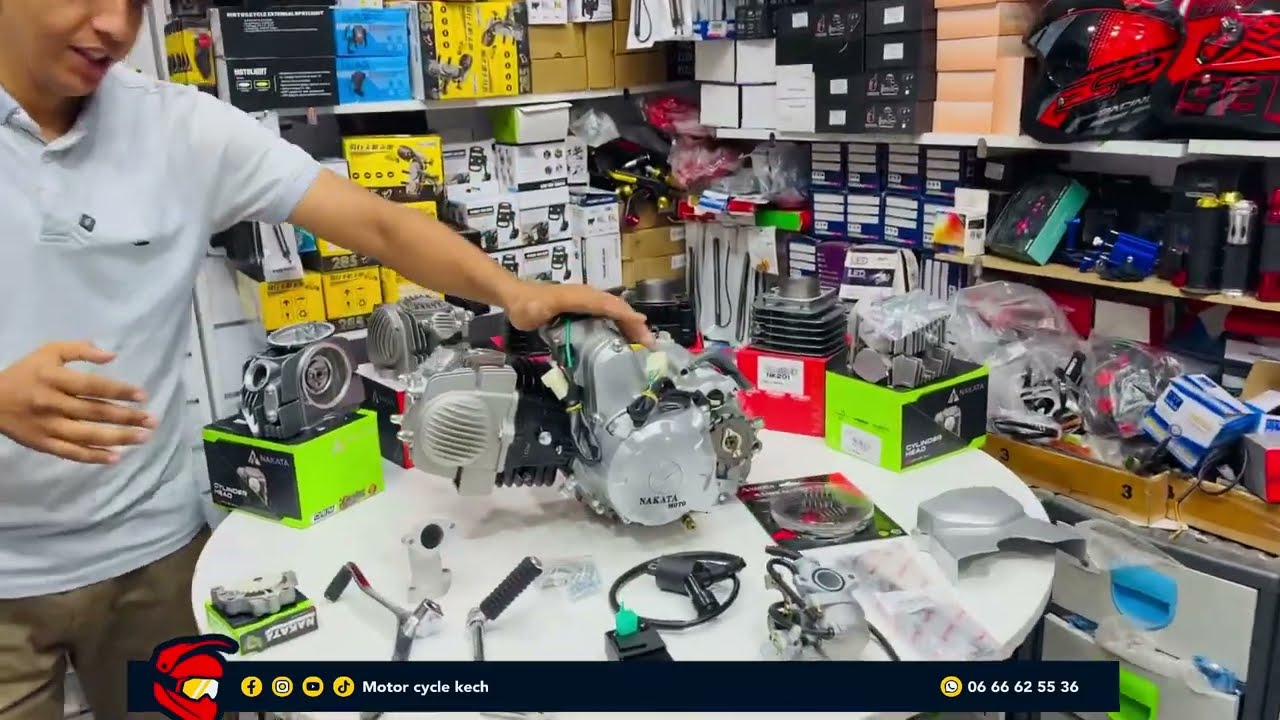 بياس محرك 140cc ومحرك 140cc  Nakata كيلاص radiateur ديال c90