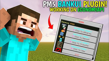 BankUi Plugin For Api5 Pocketmine | BankUi Plugin For EconomyAPI Api5 | Pocketmine Plugin pm5