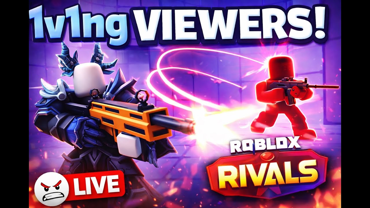 LIVE 🔴 1v1ing VIEWERS in Roblox Rivals (JOIN UP 😈) - YouTube