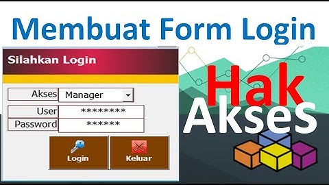 Membuat Form Login  Excel VBA Dengan Hak Akses | Excel VBA