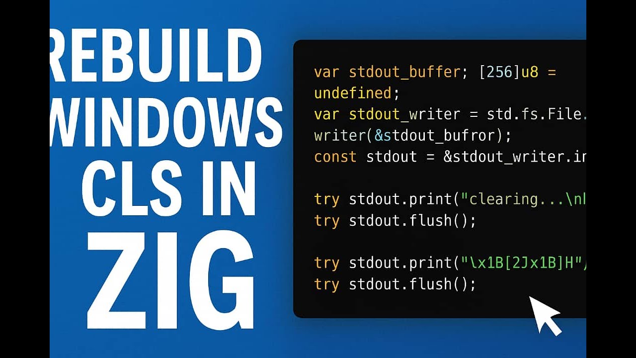 I Rebuilt Windows cls In Zig And It Works Better - YouTube