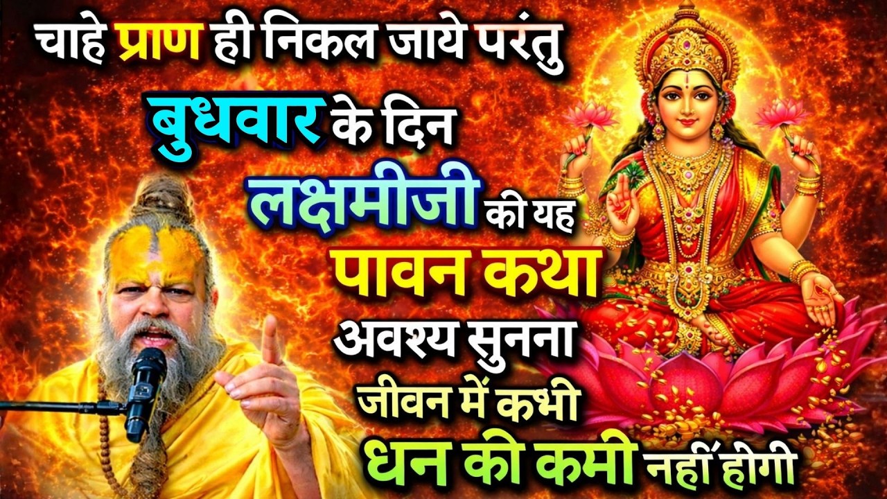 बुधवार के दिन माता लक्ष्मी की यह दिव्य कथा सुन लो, कभी धन की कमी नहीं होगी ! Premanand Ji Maharaj
