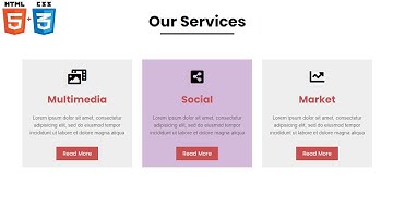 Responsive Our Services Page Design For Website Using HTML & CSS | HTML & CSS Web Page