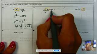 Algebra 2 Final Review Unit 4 Profile