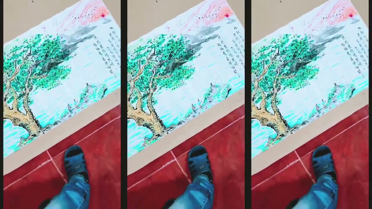 蘇龍- 作品：夕初福喜圖✨