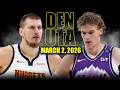 Denver Nuggets vs Utah Jazz Full Game Highlights – March 2, 2026 | NBA Season