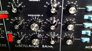 Moog Minimoog Model D- Stir It Up patch (settings close up) Bob Marley