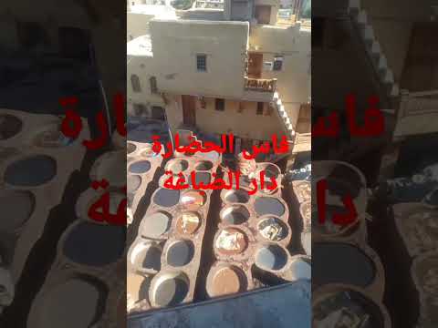 دار الضباغة لمدينة فاس من الاعلى