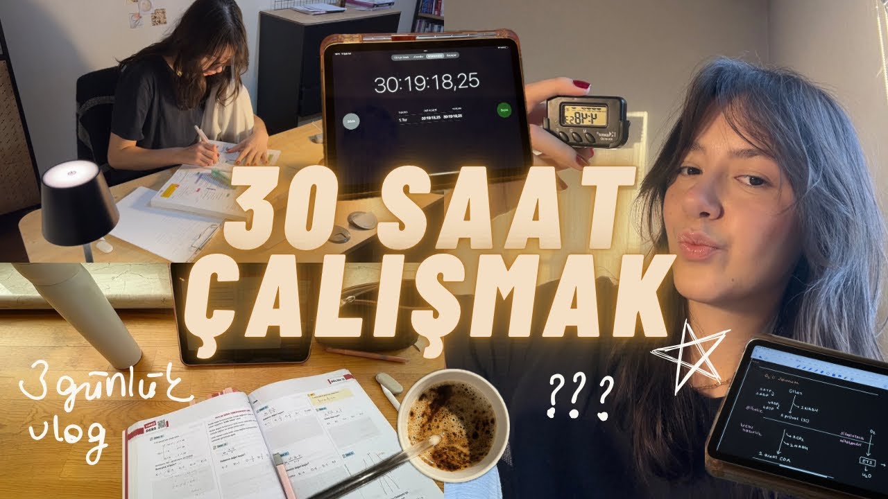 30 Saatlik Ders Challenge🥱 -YKS Ders Çalışma Günlüğüm #yks25 #derscalismagunlugu