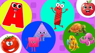 Best Educational Videos - Alphabet, Numbers, Shapes, Phonics Song, ABC Song, Shapes Song, ABC & 123