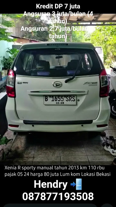 MURAH BANGET Xenia R manual 2013 Pajak idup Cash 85 juta Kredit DP 7 juta