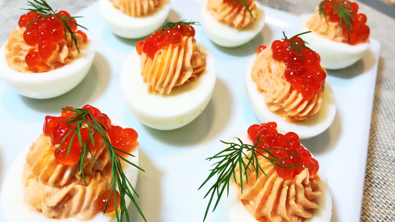 ⁣Праздничная закуска. ФАРШИРОВАННЫЕ ЯЙЦА.  Stuffed Eggs.