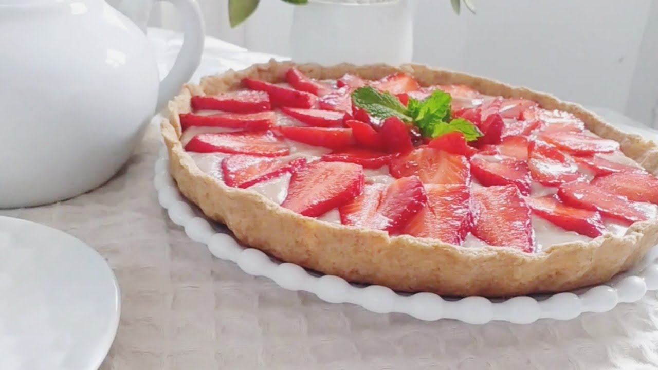 تارت الفراولة (الفريز) بالشوفان / تارت صحية ولذيذة جدا