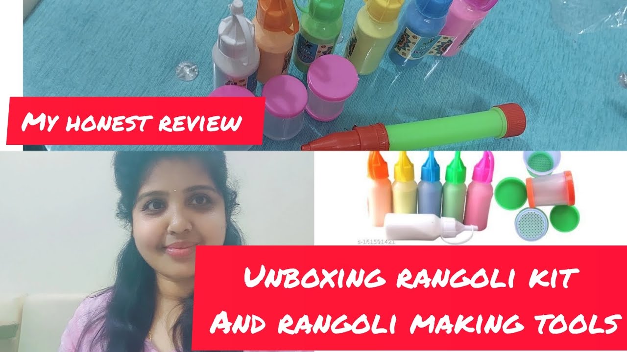 meesho unboxing rangoli kit and rangoli making tools rangoli 