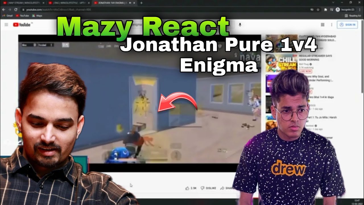 💛Mazy React Jonathan Pure 1v4 Enigma Gaming ❤️