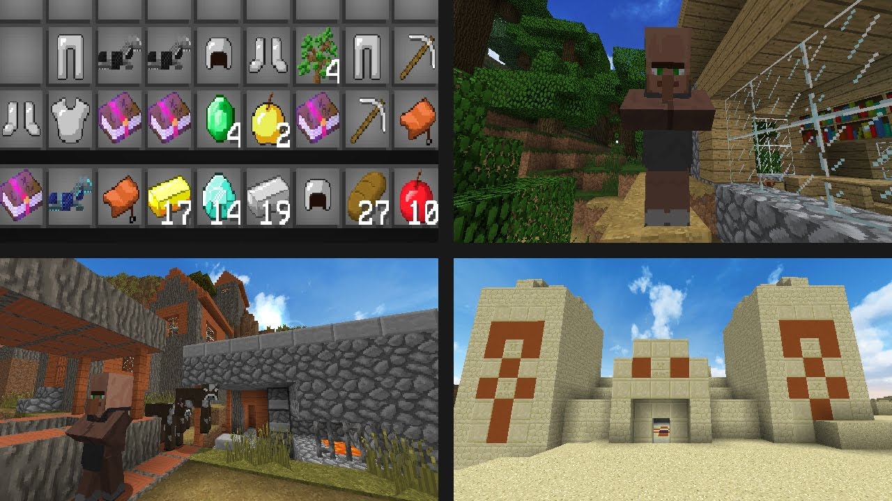 12 TEMPLES AND VILLAGES?! - Minecraft 1.11.2 Seeds - DIAMONDS, LOOT, & MINESHAFTS!