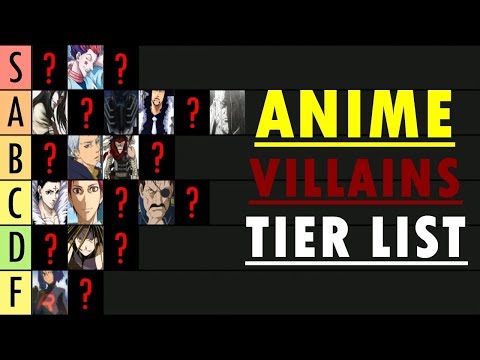 Ultimate Anime Villains Tier List Tier Maker Animeanalysis