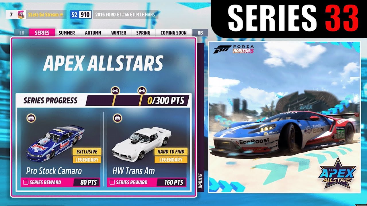 Festival Playlist Series 33 Apex Allstars in Forza Horizon 5