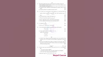 NEB Class 12 Mathematics New Model Question 2080