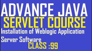 99 Installation of Weblogic Application Server Software on Windows | Adv java Servlet Tutorial