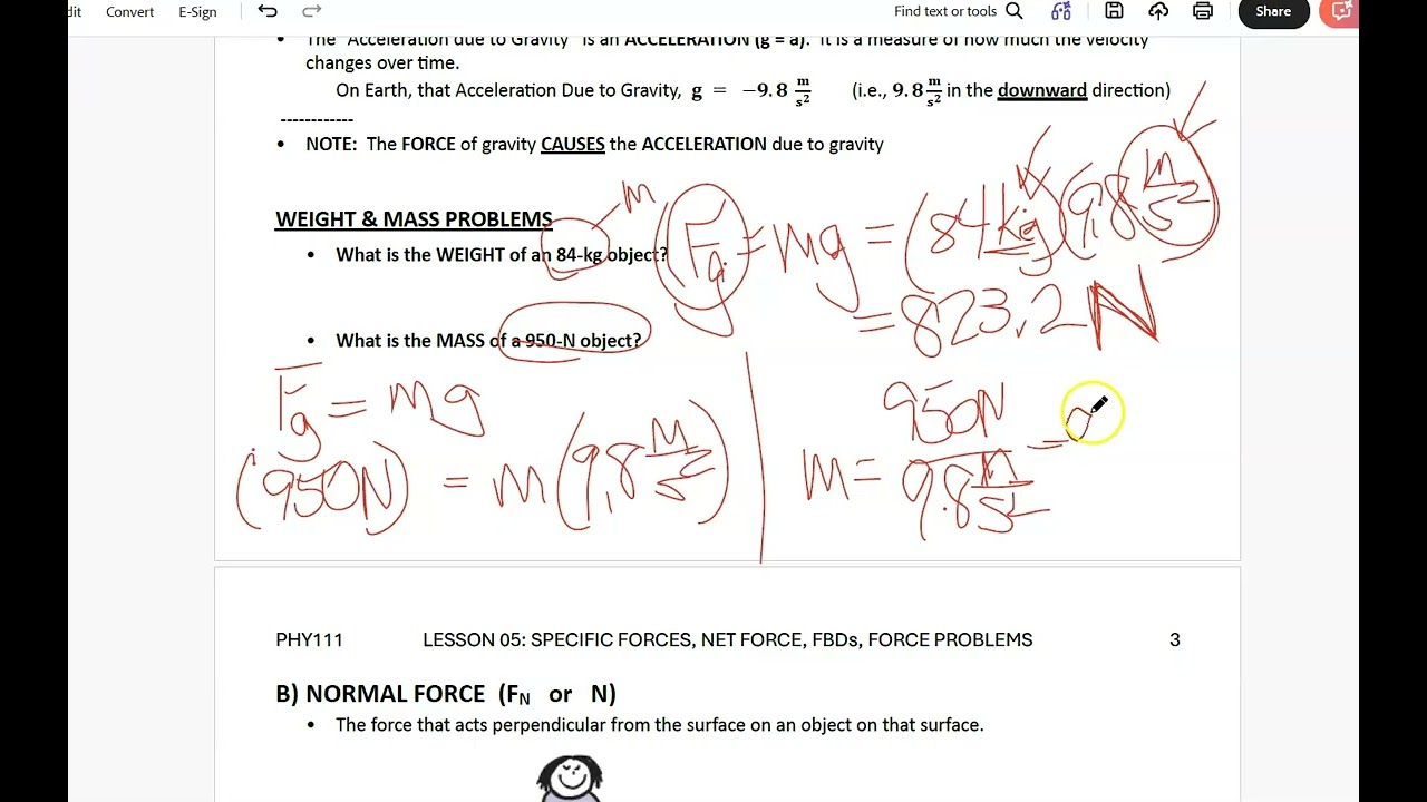 PHY111 LESSON 05 - Forces (part 2a) (53 min.)