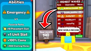😳NEW WORLD RECORD😳 I UNLOCKED AND USED NEW ABILIYIES AND SET A NEW WORLD RECORD Toilet Tower Defense
