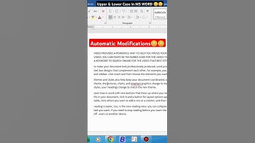 MS word #msword #msoffice #uppercase #trendingshorts #youtube #youtuber #video #trend #viralshort