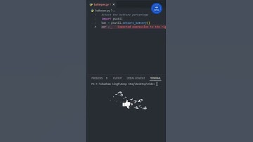 print battery percent using python #shorts #short