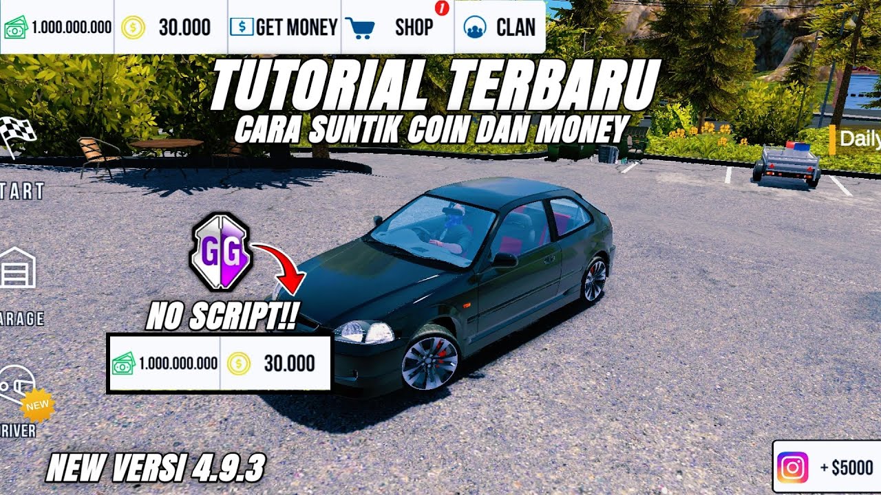TUTORIAL TERBARU!! CARA SUNTIK COIN DAN MONEY VERSI 4.9.3 - CAR PARKING MULTIPLAYER