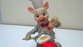 50s TIN BATTERY/OP YONEZAWA ** PIGGY COOK ** WORKING