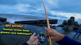 mancing paling beruntung,niat mancing ikan kecil malah dapet ikan besar