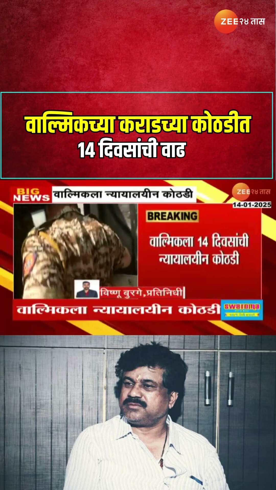 Walmik Karad | वाल्मिकच्या कराडच्या कोठडीत 14 दिवसांची वाढ