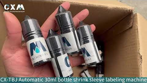CX-TBJ  Automatic shrink sleeve 30ml chubby gorilla bottle labeling machine #shrinksleevelabeler