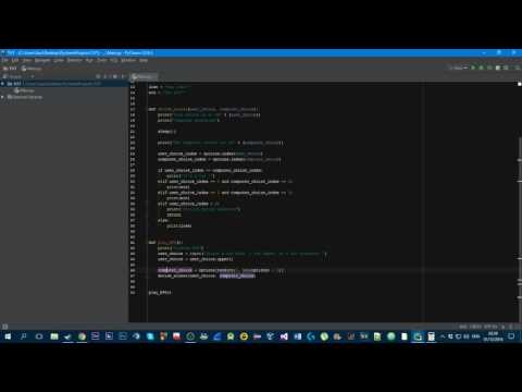 בניית משחק אבן נייר מספר בשפת python RPS