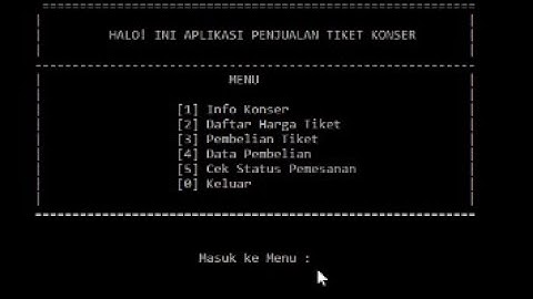Struck - Program Penjualan Tiket Online (Final Project Struktur Data)