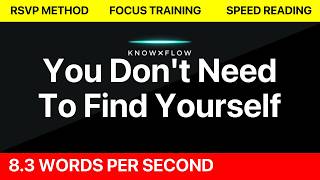 Stop Searching × RSVP Method × Speed Reading × Focus Training