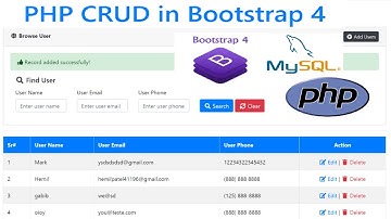 PHP CRUD (Create, Read, Update, Delete) Tutorial met MySQL + Bootstrap 4 # DEEL 4