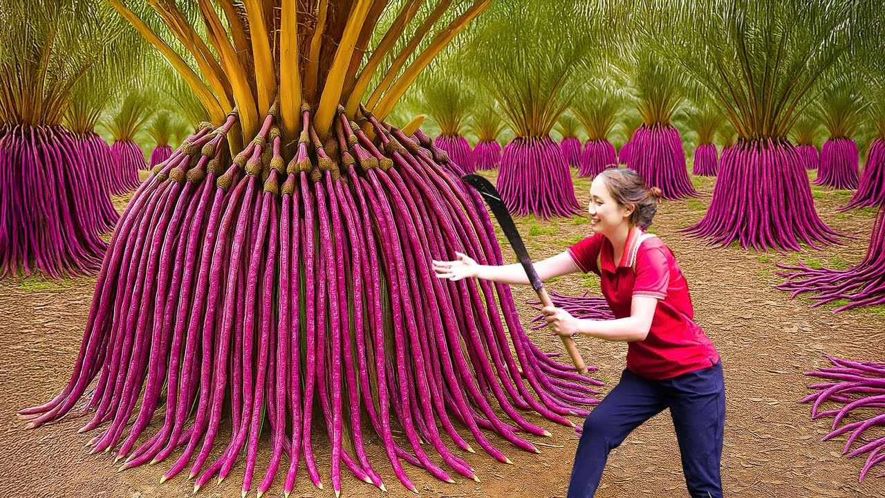 Harvesting 1000kg Rare Bell Seeds From Giant Fruit | Golden Seed Reveal & Natural Peeling Process