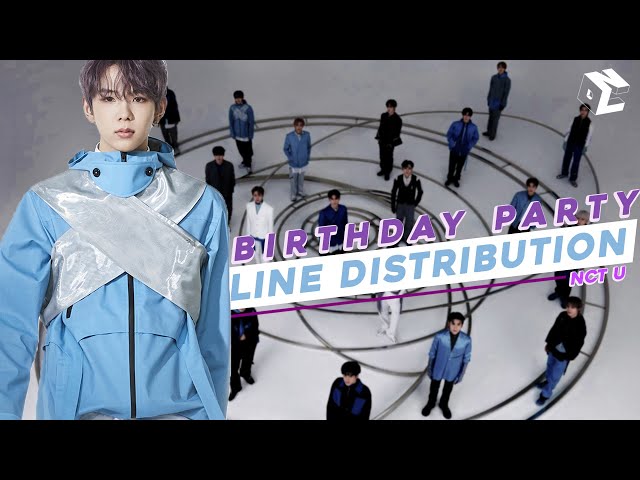 NCT U 'Birthday Party' - Line Distribution (Color Coded Bars) class=