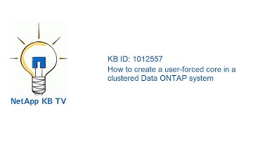 How to create a user forced core in a clustered Data ONTAP system