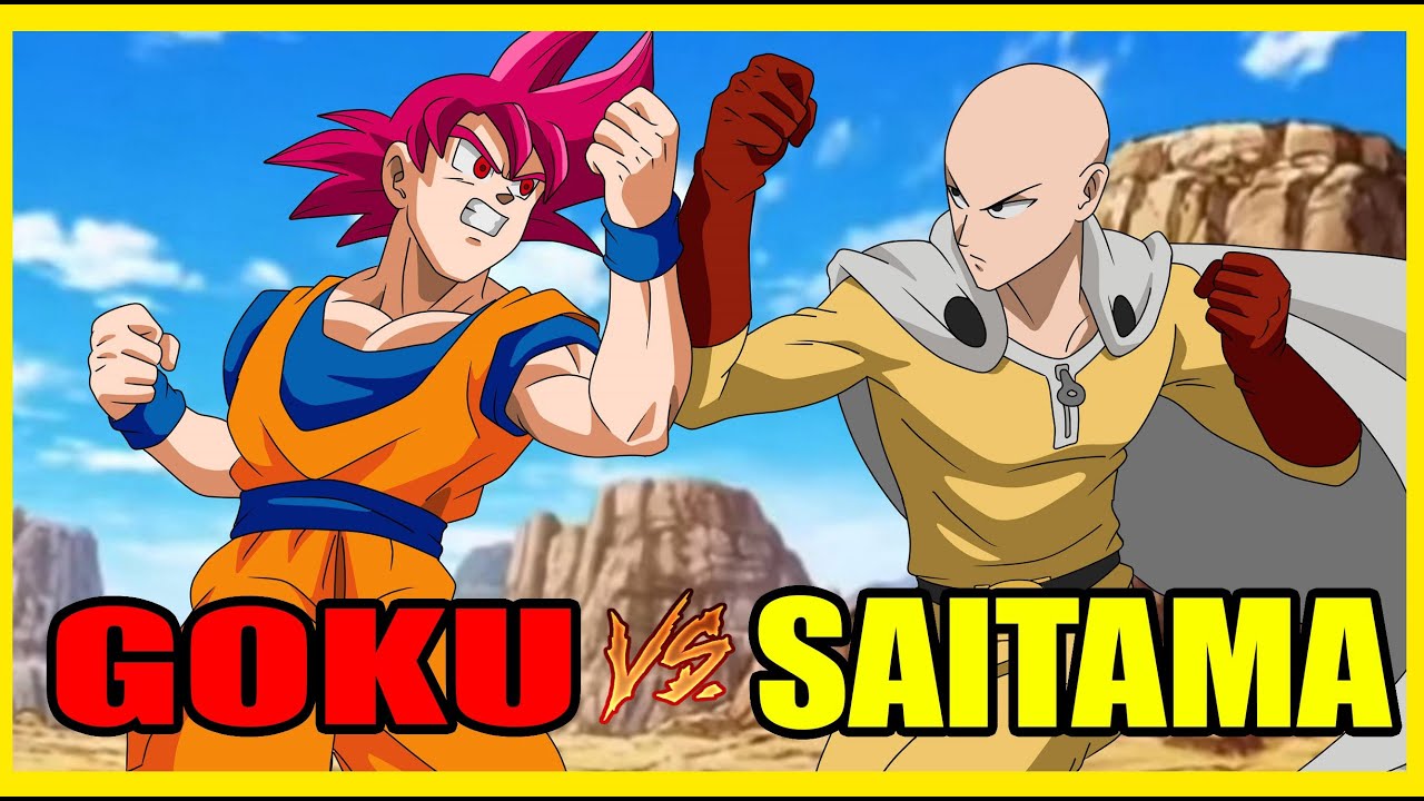 Um desenho que eu fiz aí do Goku Ssj4 vs o Saitama DOM DOM