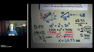 Pythagorean Theorem Problem - Clue #2 from Performance Task