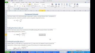 Excel Formulas for Compound Interest