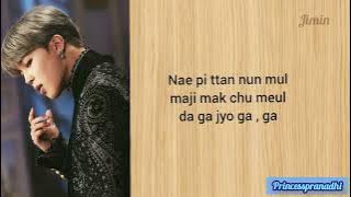 BTS Blood, sweat & tears easy lyrics