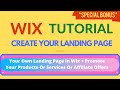Wix Website Tutorial For Beginners In 2020 - How To Create a Landing Page